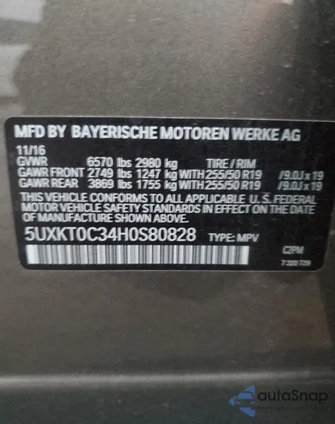 2017 BMW X5 Xdr40E from USA, damaged, VIN 5UXKT0C34H0S80828